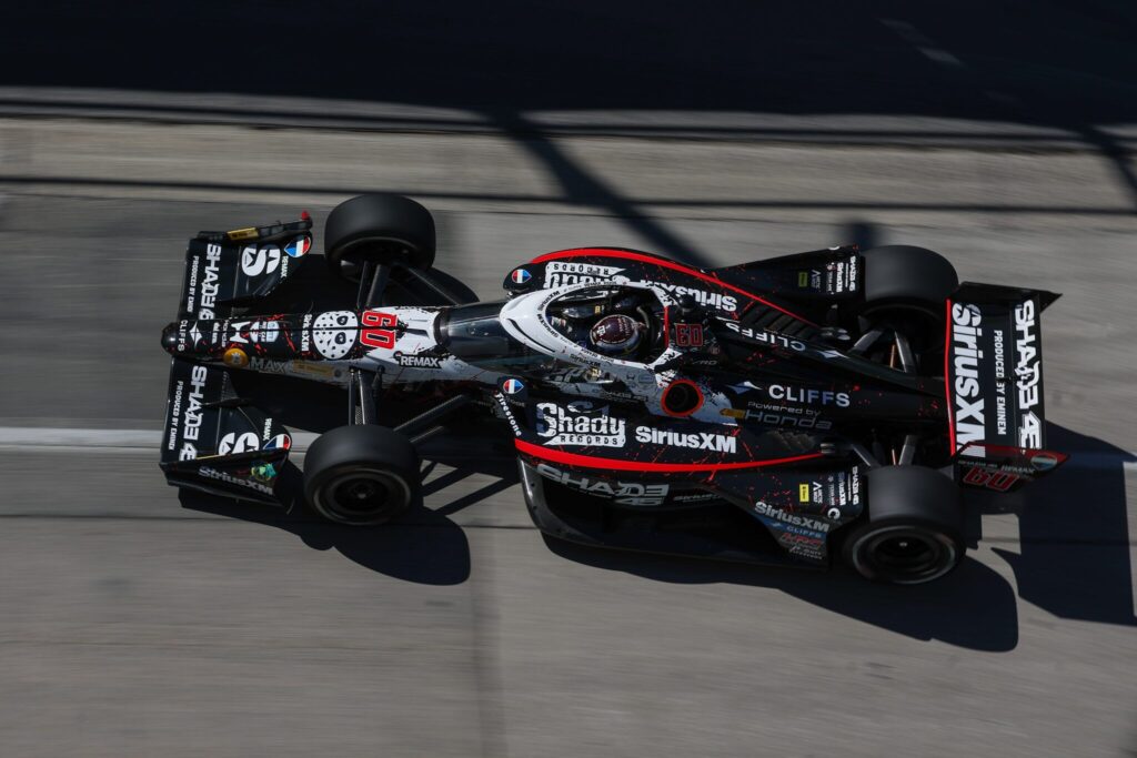 Rosenqvist följer upp Indy‑triumfen – stark sexa efter dramatisk uppkörning i Detroit