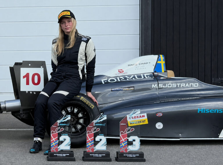 Dubbelt pallen för Milla Sjöstrand – tvåa och trea i Nordic 4 i Karlskoga
